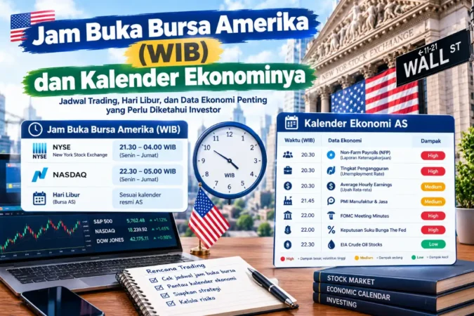 Jam Buka Bursa Amerika WIB dan Kalender Ekonominya