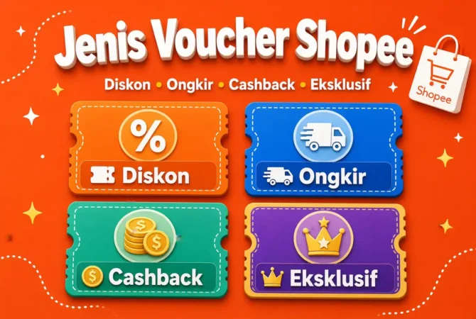 Jenis Voucher Shopee: Diskon, Ongkir, Cashback, Eksklusif
