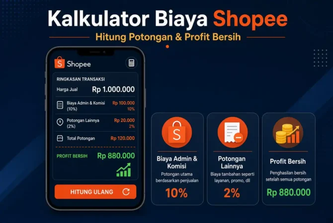 Kalkulator Biaya Shopee: Hitung Potongan & Profit Bersih