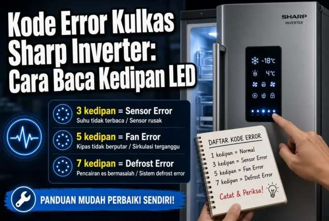 Kode Error Kulkas Sharp Inverter: Cara Baca Kedipan LED