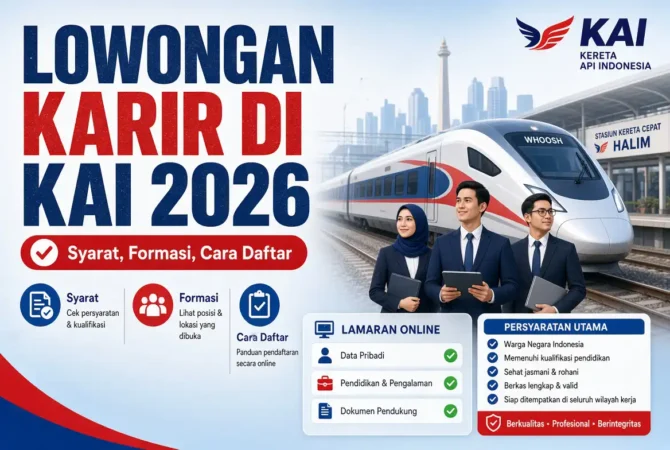 Lowongan Karir di KAI 2026: Syarat, Formasi, Cara Daftar