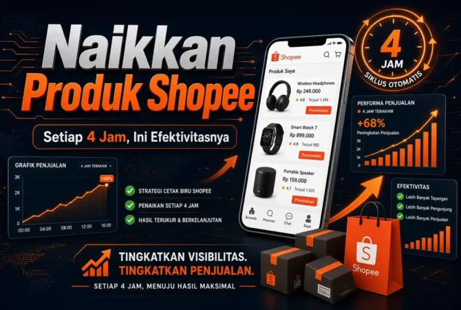 Naikkan Produk Shopee Setiap 4 Jam, Ini Efektivitasnya