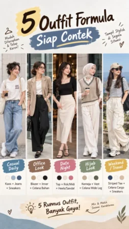 5 Outfit Formula Siap Contek: Tampil Stylish di Segala Situasi