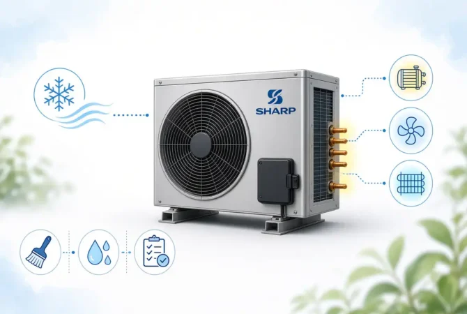 Outdoor AC Sharp: Fungsi, Komponen, dan Cara Merawatnya