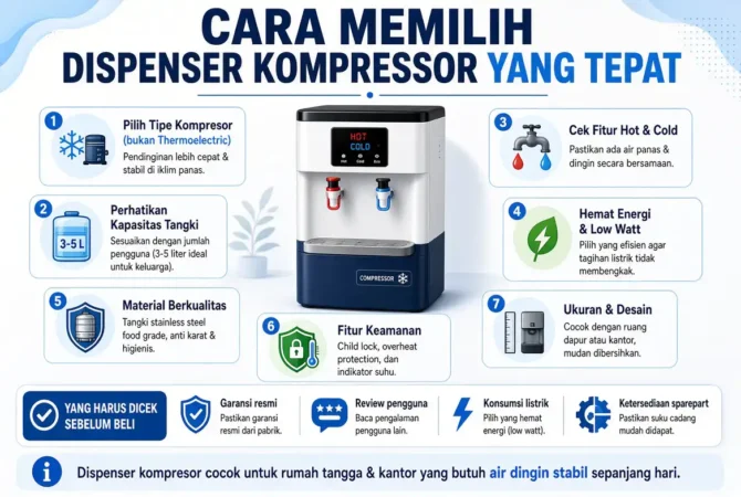 Cara Memilih Dispenser Kompresor yang Tepat