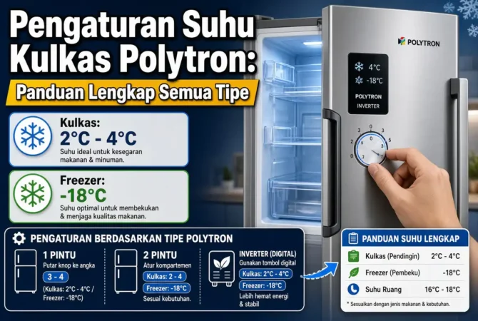Pengaturan Suhu Kulkas Polytron: Panduan Lengkap Semua Tipe