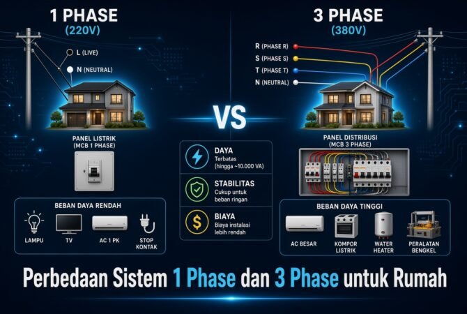 Perbedaan Sistem 1 Phase dan 3 Phase untuk Rumah