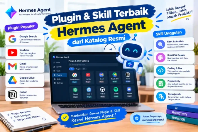 Plugin & Skill Terbaik Hermes Agent dari Katalog Resmi