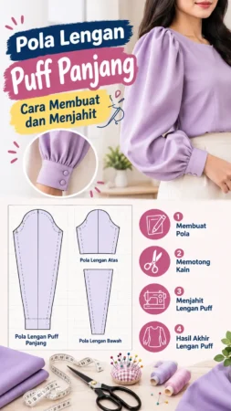 Pola Lengan Puff Panjang: Cara Membuat dan Menjahit