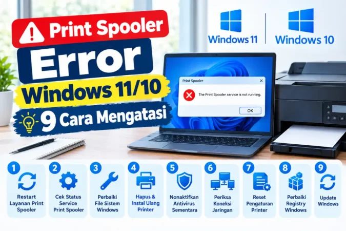 Print Spooler Error Windows 11/10: 9 Cara Mengatasi