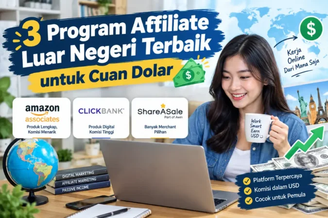3 Program Affiliate Luar Negeri Terbaik untuk Cuan Dolar