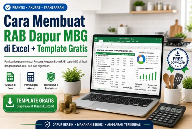 Cara Membuat RAB Dapur MBG di Excel + Template Gratis
