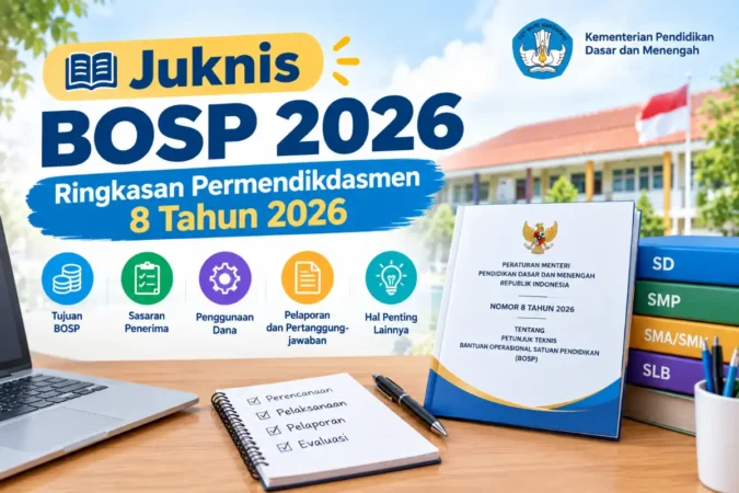 Juknis BOSP 2026: Ringkasan Permendikdasmen 8 Tahun 2026