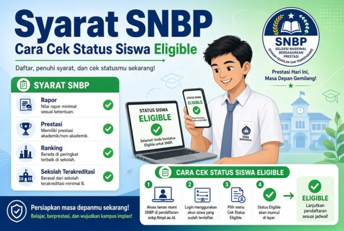 Syarat SNBP dan Cara Cek Status Siswa Eligible