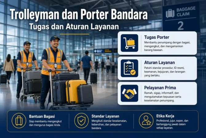 Trolleyman dan Porter Bandara: Tugas dan Aturan Layanan
