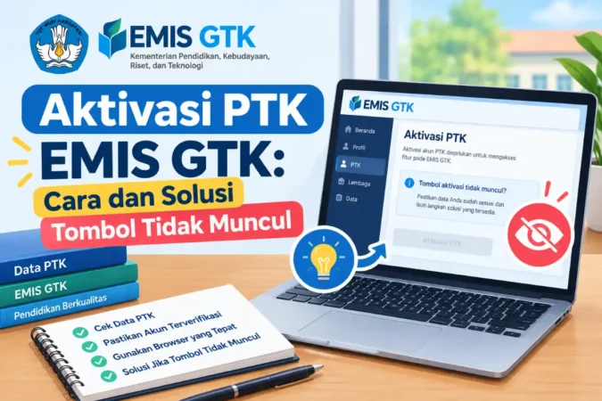 Aktivasi PTK EMIS GTK: Cara dan Solusi Tombol Tidak Muncul