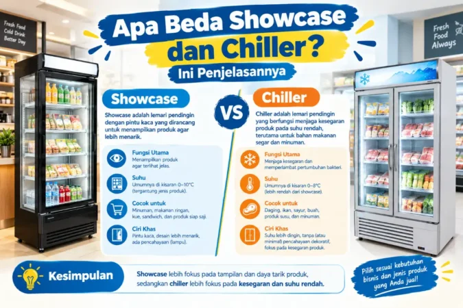 Apa Beda Showcase dan Chiller? Ini Penjelasannya