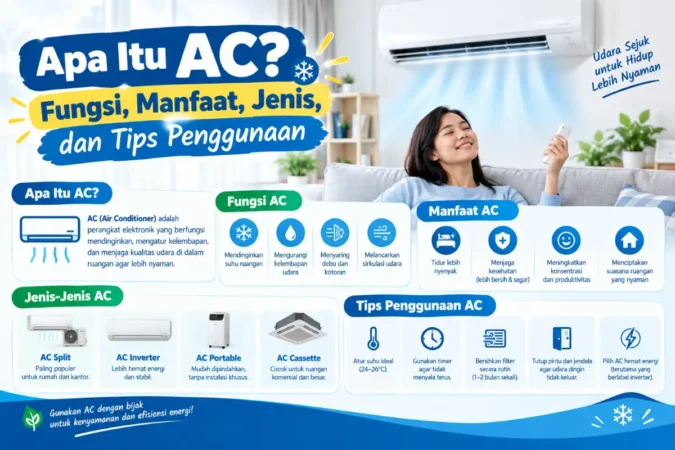 Apa Itu AC? Fungsi, Manfaat, Jenis, dan Tips Penggunaan