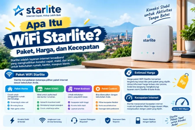 Apa Itu WiFi Starlite? Paket, Harga, dan Kecepatan
