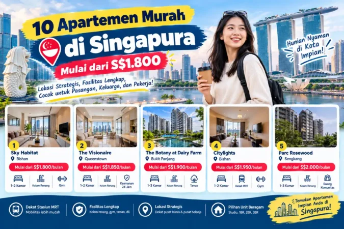 10 Apartemen Murah di Singapura: Mulai dari S$1.800
