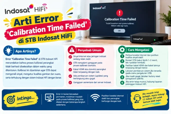 Arti Error 'Calibration Time Failed' di STB Indosat HiFi