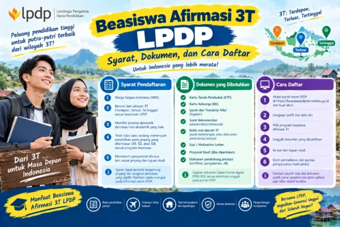 Beasiswa Afirmasi 3T LPDP: Syarat, Dokumen, dan Cara Daftar