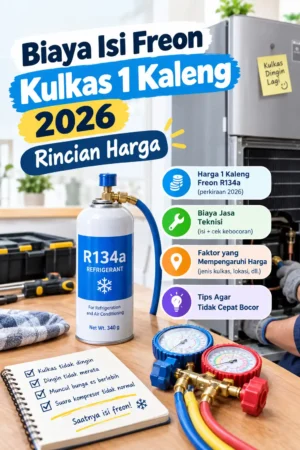 Biaya Isi Freon Kulkas 1 Kaleng 2026: Rincian Harga
