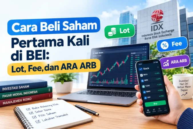 Cara Beli Saham Pertama Kali di BEI: Lot, Fee, dan ARA ARB