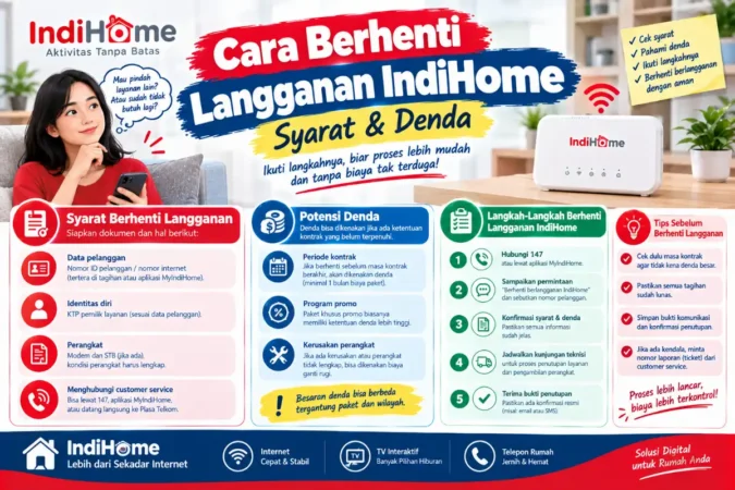 Cara Berhenti Langganan IndiHome: Syarat & Denda