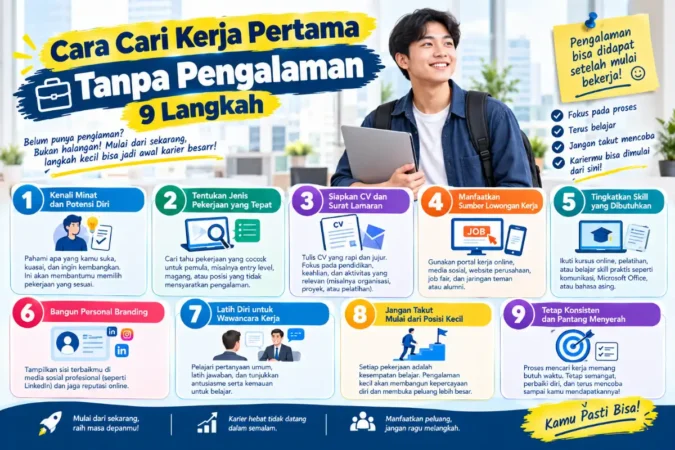 Cara Cari Kerja Pertama Tanpa Pengalaman: 9 Langkah