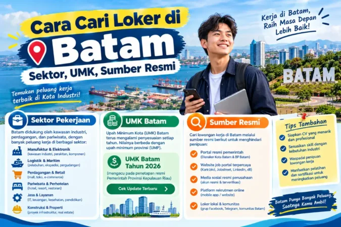 Cara Cari Loker di Batam: Sektor, UMK, Sumber Resmi