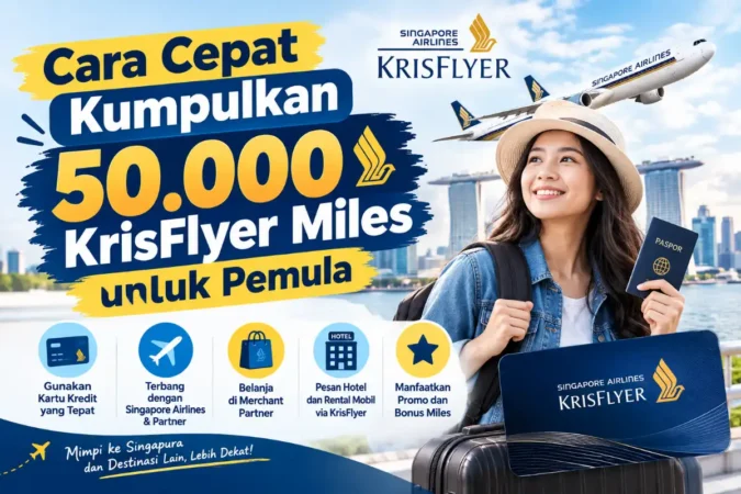 Cara Cepat Kumpulkan 50.000 KrisFlyer Miles untuk Pemula