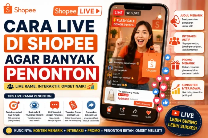 Cara Live di Shopee agar Banyak Penonton