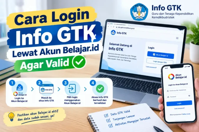 Cara Login Info GTK Lewat Akun Belajar.id Agar Valid