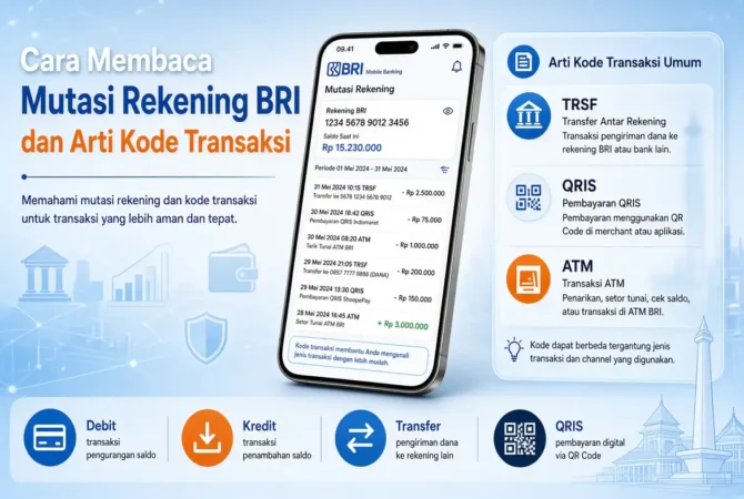 Cara Membaca Mutasi Rekening BRI dan Arti Kode Transaksi