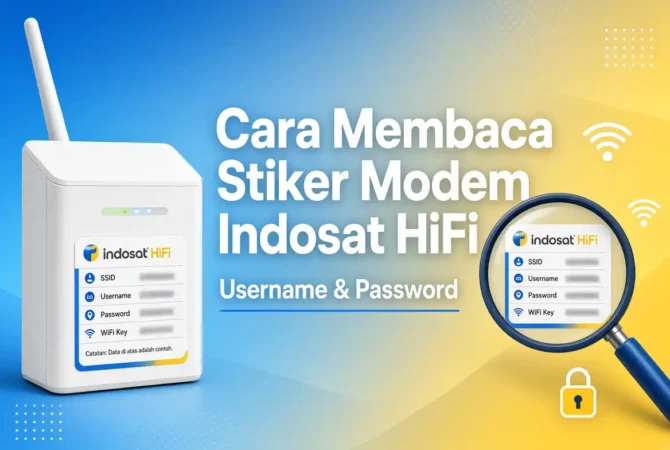 Cara Membaca Stiker Modem Indosat HiFi: Username & Password