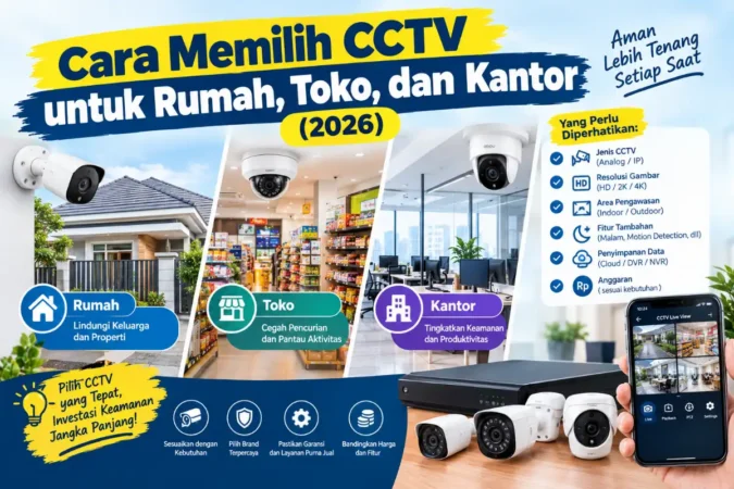 Cara Memilih CCTV untuk Rumah, Toko, dan Kantor (2026)