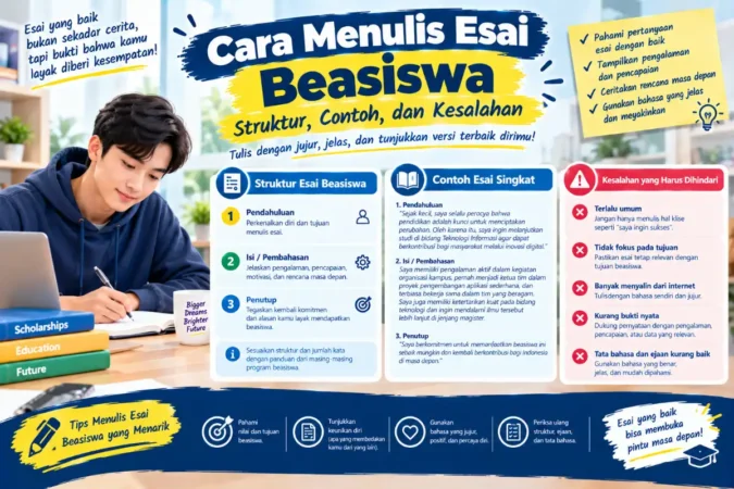 Cara Menulis Esai Beasiswa: Struktur, Contoh, dan Kesalahan