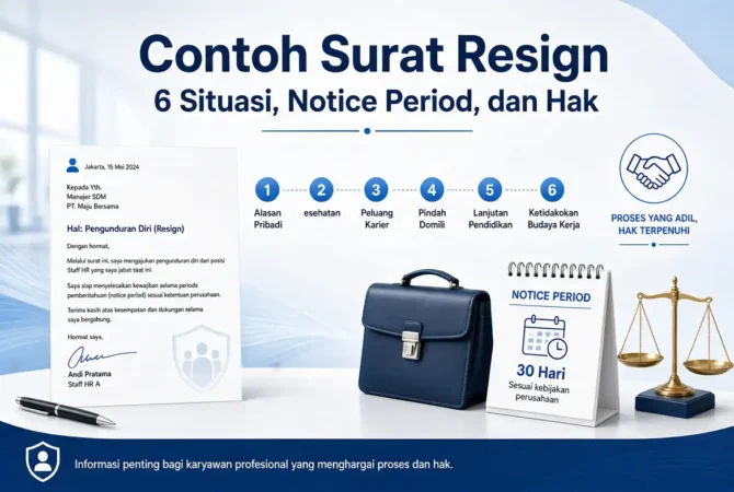Contoh Surat Resign: 6 Situasi, Notice Period, dan Hak