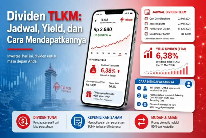 Dividen TLKM: Jadwal, Yield, dan Cara Mendapatkannya