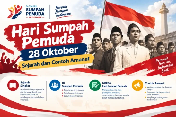 Hari Sumpah Pemuda 28 Oktober: Sejarah dan Contoh Amanat