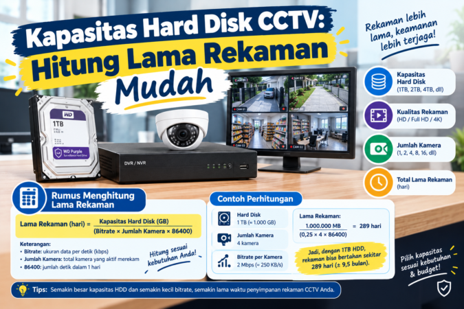Kapasitas Hard Disk CCTV: Hitung Lama Rekaman Mudah