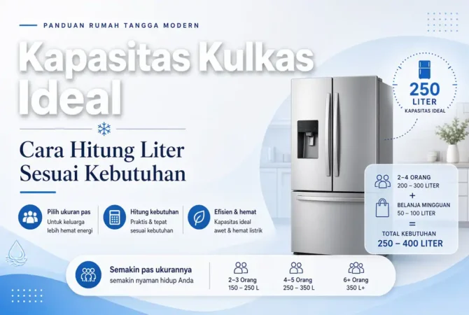 Kapasitas Kulkas Ideal: Cara Hitung Liter Sesuai Kebutuhan