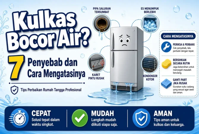 Kulkas Bocor Air? 7 Penyebab dan Cara Mengatasinya