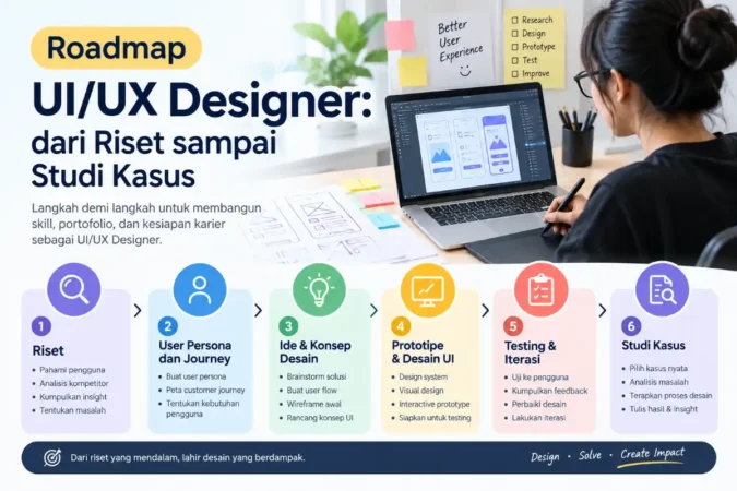Roadmap UI/UX Designer: dari Riset sampai Studi Kasus