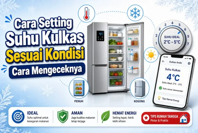 Cara Setting Suhu Kulkas Sesuai Kondisi dan Cara Mengeceknya