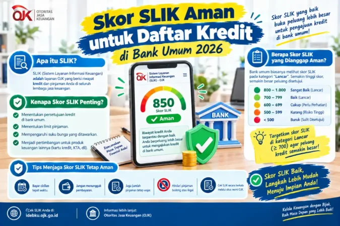 Skor SLIK Aman untuk Daftar Kredit di Bank Umum 2026