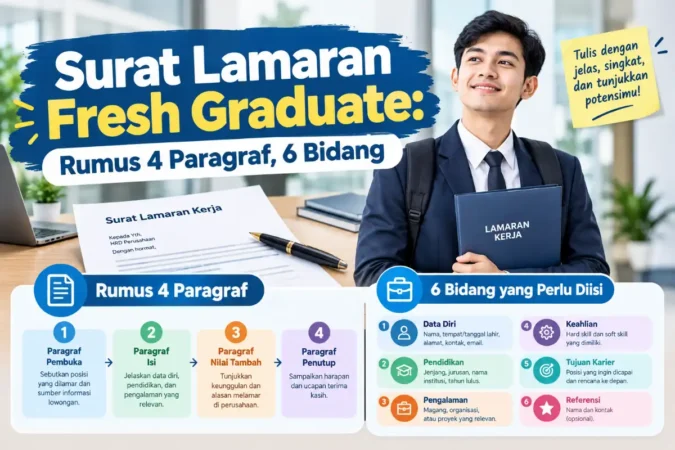 Surat Lamaran Fresh Graduate: Rumus 4 Paragraf, 6 Bidang