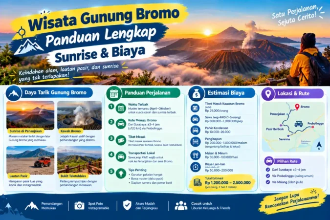 Wisata Gunung Bromo: Panduan Lengkap Sunrise & Biaya
